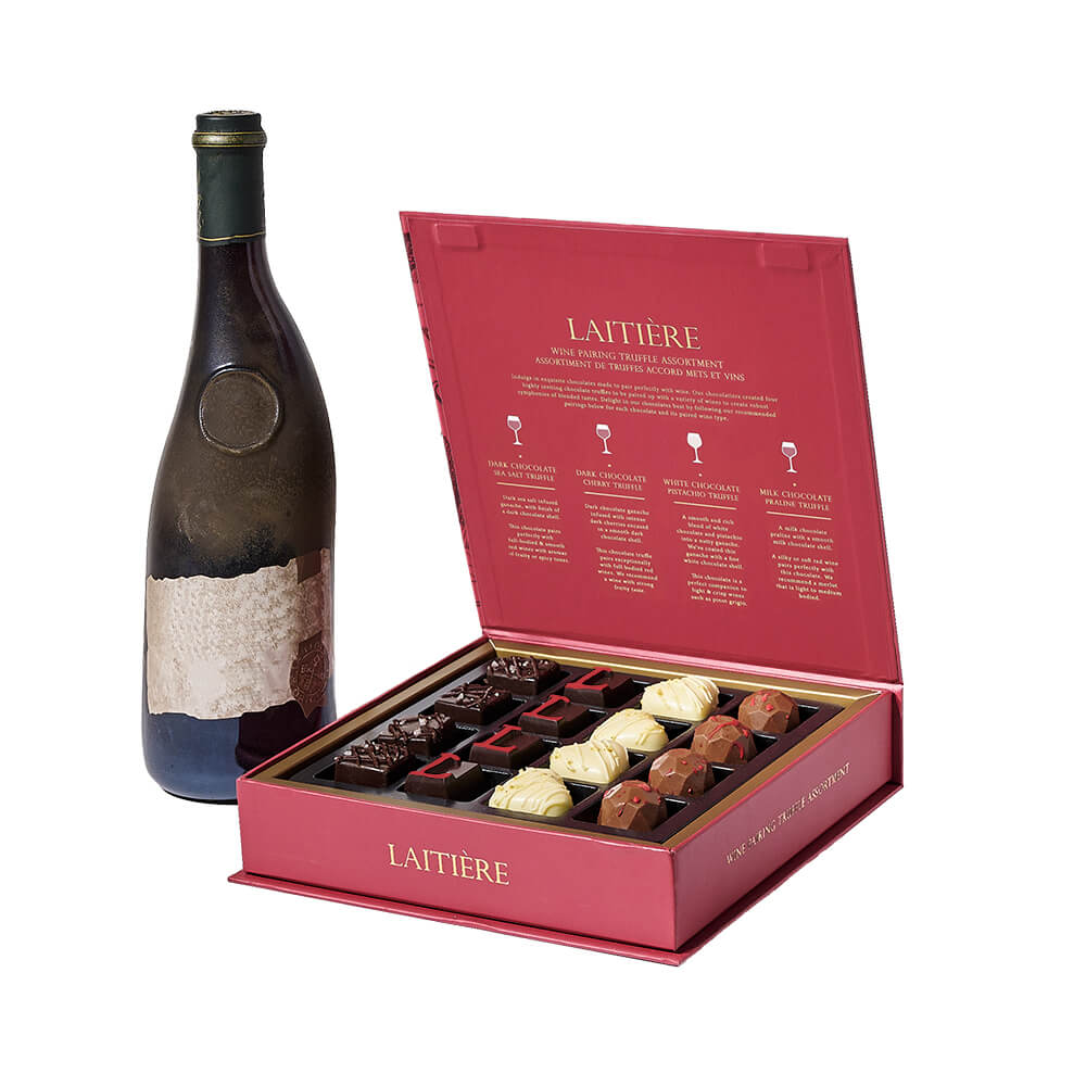 Stunning Wine &amp; Truffle Pairing Gift, wine gift,  wine, chocolate gift, chocolate, gourmet gift, gourmet. Vancouver Delivery