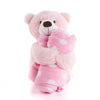 Pink Hugging Blanket Bear, Baby Toys, Plushy Toys, Baby Gifts, Baby Plushies, Vancouver Delivery